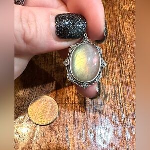 Purple Flash Labradorite Sterling Silver Pendant